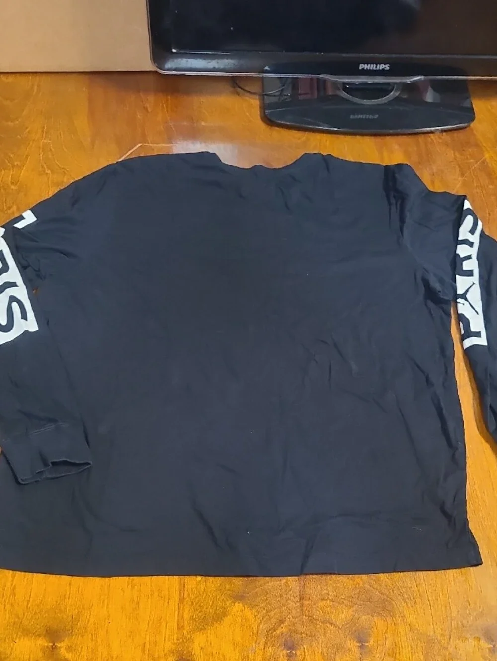 Jordan Men's Black Long Sleeve PSG Logo Tee